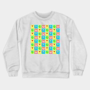 Retro Martini Pattern | Pop Art Crewneck Sweatshirt